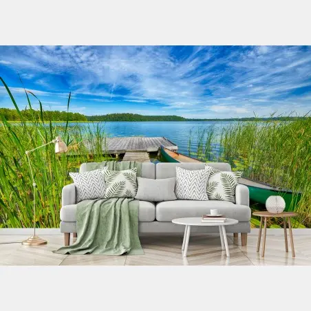 Fototapete ruhiger sommersee in Masuren – Pixers®