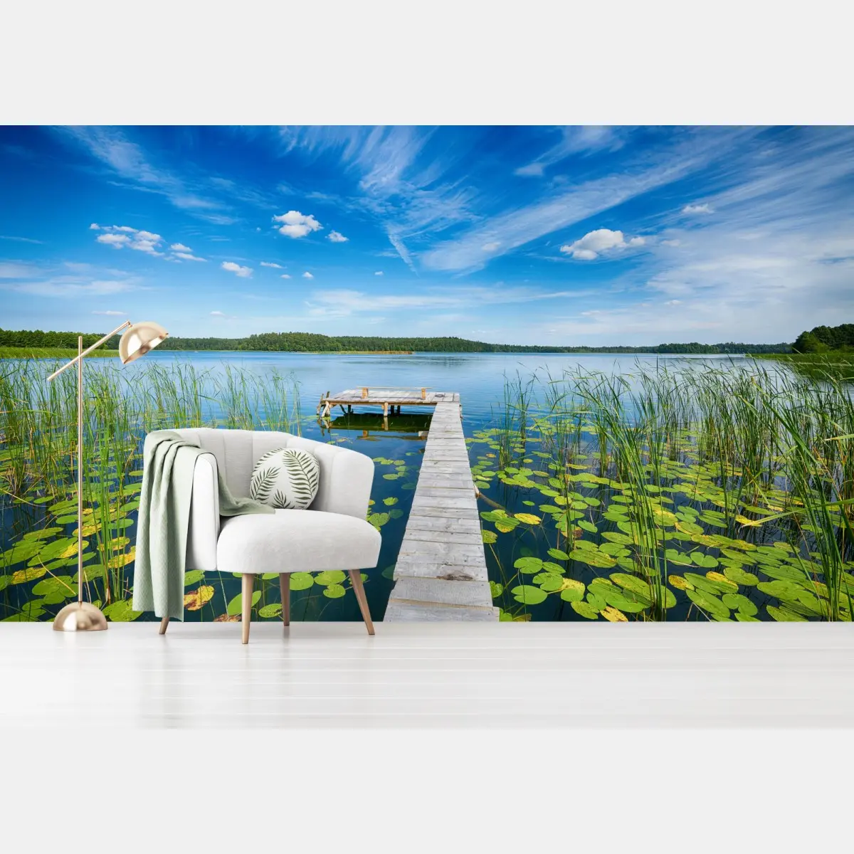 Fototapete steg in Masuren im sommer – Pixers®