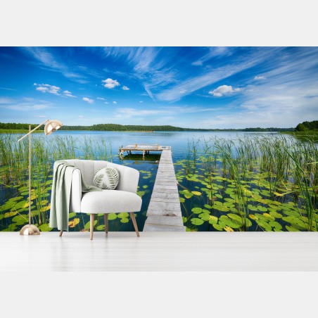 Fototapete steg in Masuren im sommer – Pixers®