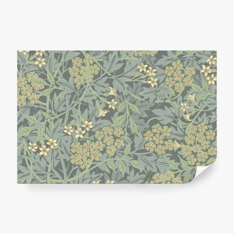 Fototapete vintage botanisches blumenmuster