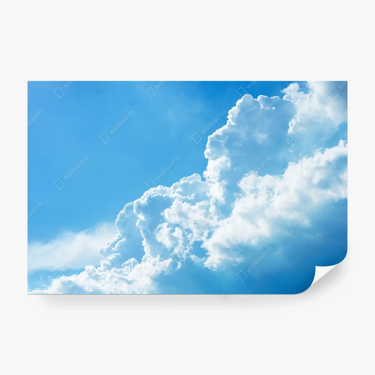 Fototapete sanfter blauer himmel mit fluffigen wolken – Pixers®