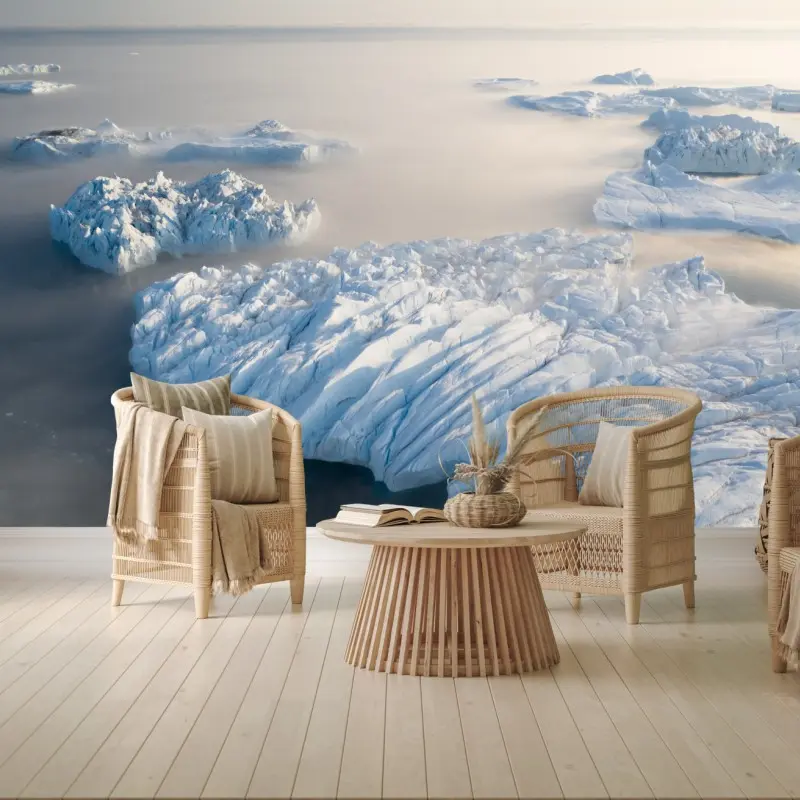Fototapete nebelige eisberglandschaft