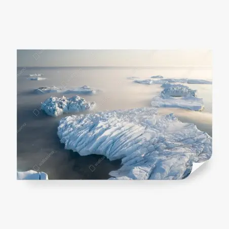 Fototapete nebelige eisberglandschaft – Pixers®