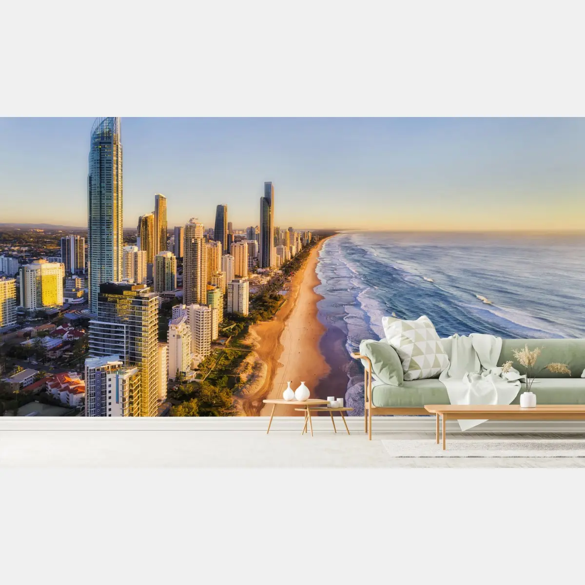Fototapete sonnenaufgang über Surfers Paradise skyline – Pixers®