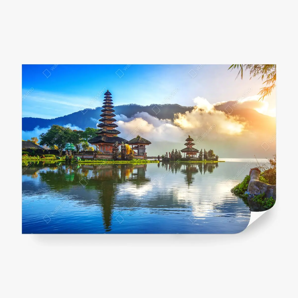 Fototapete Pura Ulun Danu Bratan bei sonnenaufgang – Pixers®