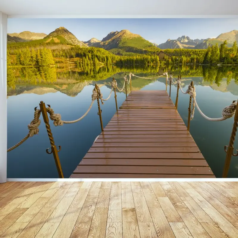 Fototapete steg am see Strbske Pleso