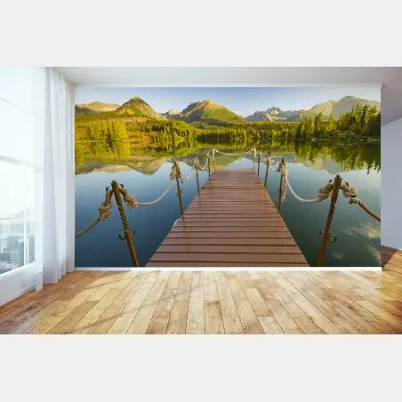 Fototapete steg am see Strbske Pleso – Pixers®