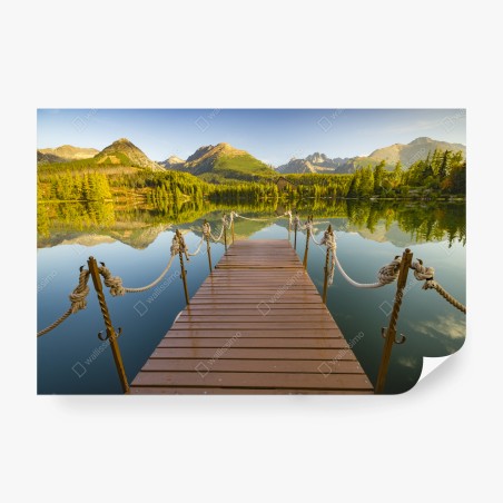 Fototapete steg am see Strbske Pleso – Pixers®