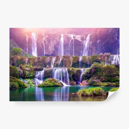 Fototapete friedlicher wasserfall Jiulong in Luoping, China – Pixers®