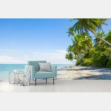 Fototapete tropischer palmenstrand – Pixers®