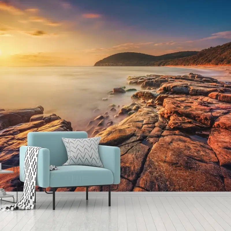 Fototapete sonnenuntergang an Cala Violina, Toskana