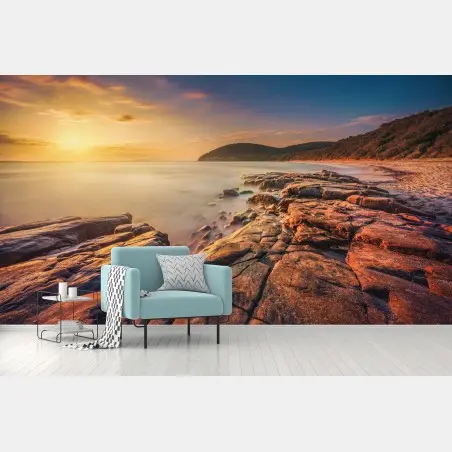 Fototapete sonnenuntergang an Cala Violina, Toskana – Pixers®
