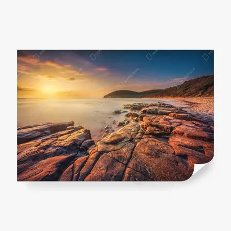 Fototapete sonnenuntergang an Cala Violina, Toskana – Pixers®