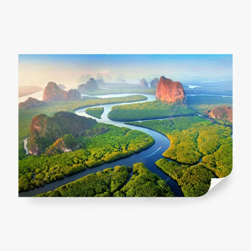 Fototapete sonnenaufgang über der Phang Nga Bucht