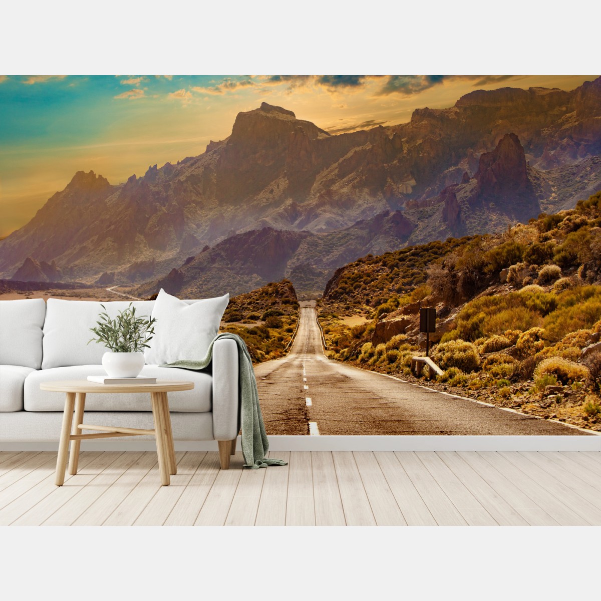 Fototapete straße in die berge auf Teneriffa – Pixers®