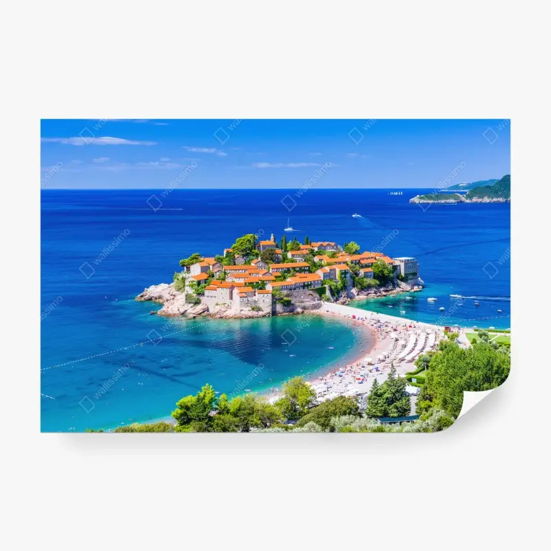 Fototapete Sveti Stefan, Montenegro historischer inselkurort
