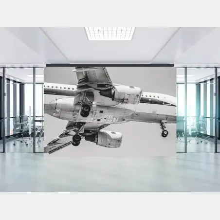 Fototapete nahaufnahme der unterseite eines flugzeugs – Pixers®