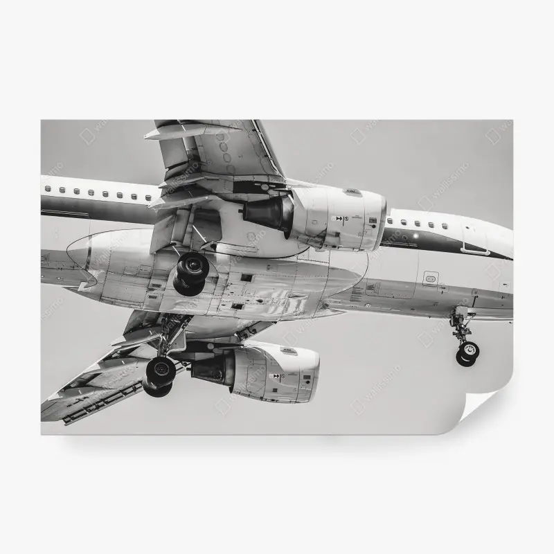 Fototapete nahaufnahme der unterseite eines flugzeugs