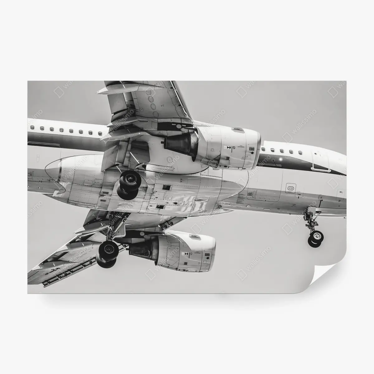 Fototapete nahaufnahme der unterseite eines flugzeugs – Pixers®