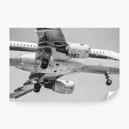 Fototapete nahaufnahme der unterseite eines flugzeugs – Pixers®