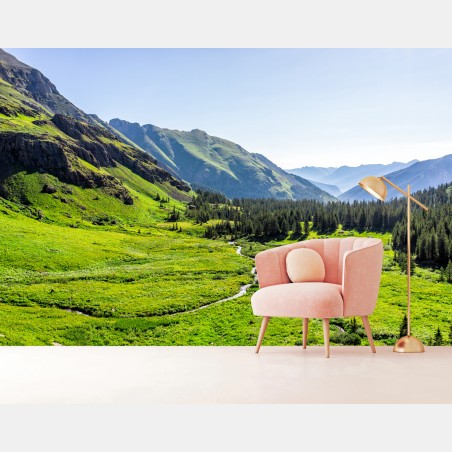 Fototapete ruhiges alpenthal – Pixers®