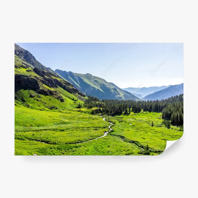 Fototapete ruhiges alpenthal