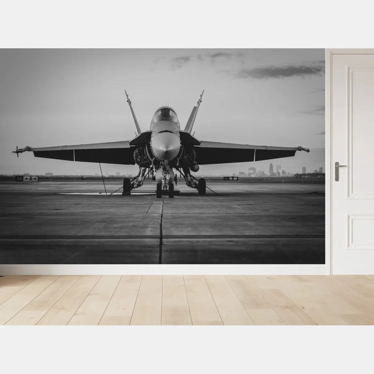 Fototapete kampfflugzeug auf der startbahn – Pixers®