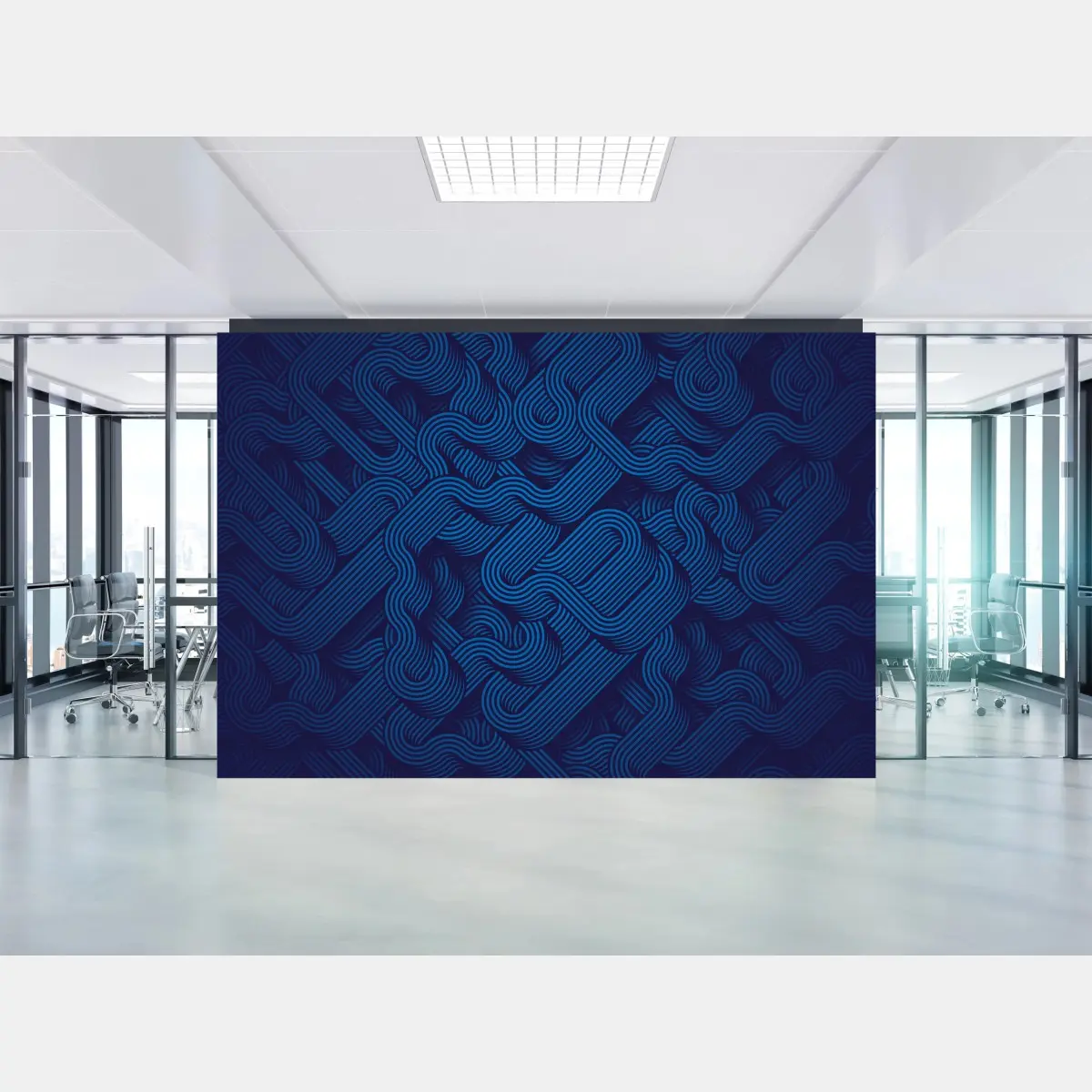 Fototapete tiefblaues abstraktes linienmuster – Pixers®