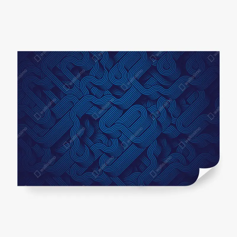 Fototapete tiefblaues abstraktes linienmuster