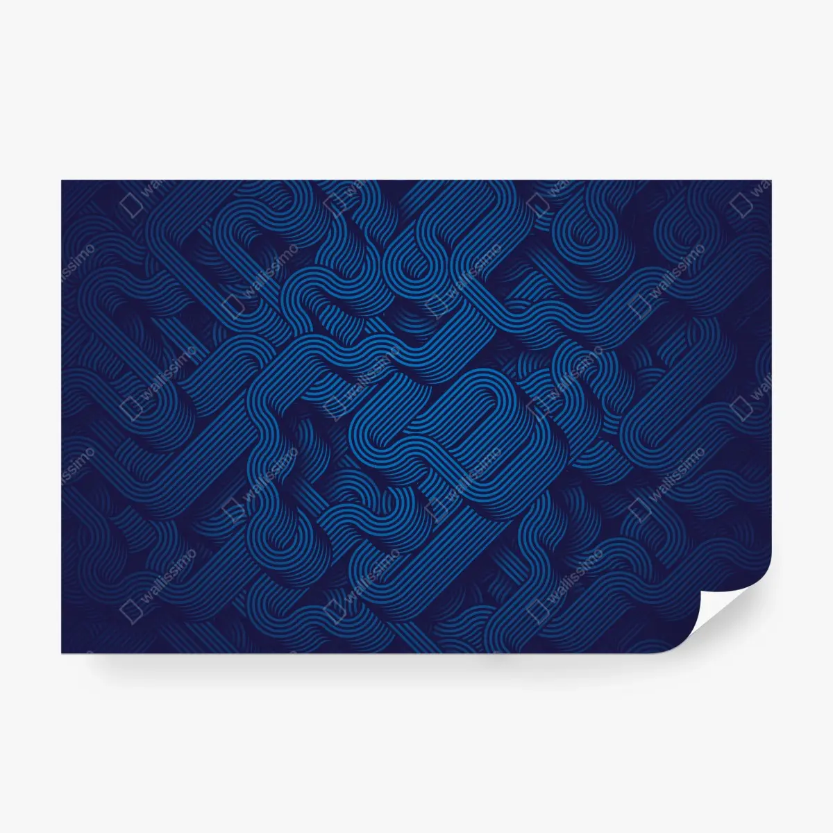 Fototapete tiefblaues abstraktes linienmuster – Pixers®