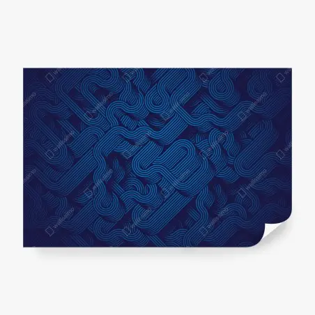 Fototapete tiefblaues abstraktes linienmuster – Pixers®