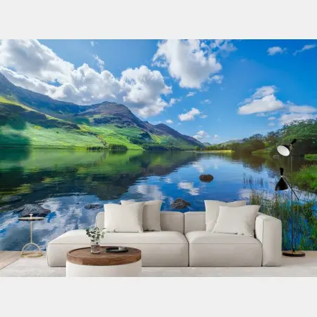 Fototapete ruhige bergspiegelungen im Lake District – Pixers®