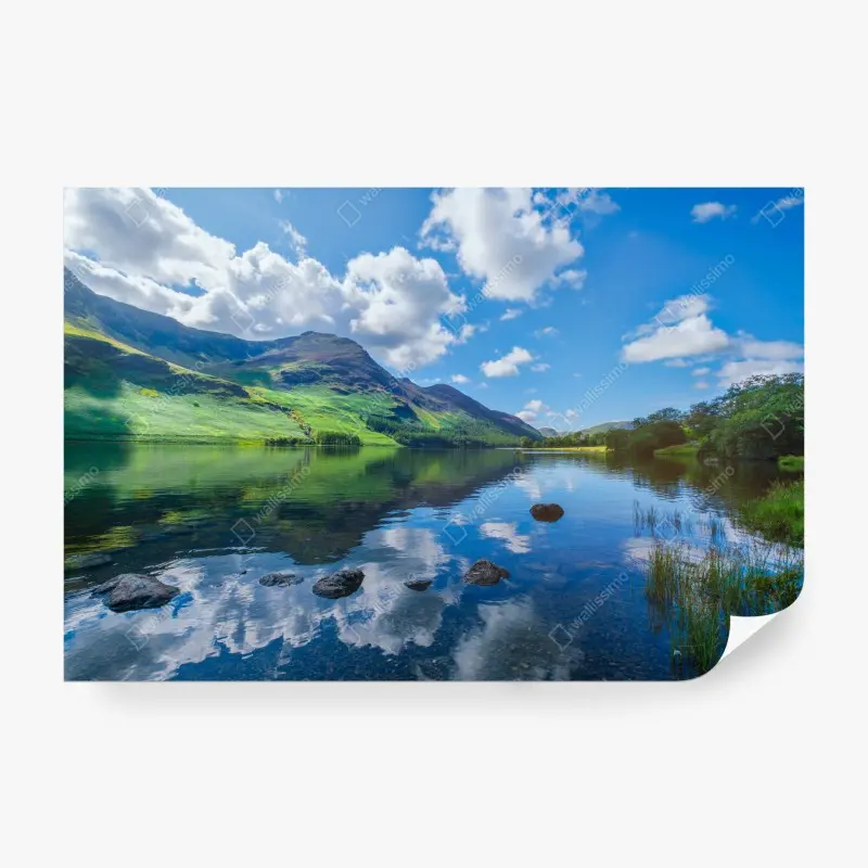 Fototapete ruhige bergspiegelungen im Lake District