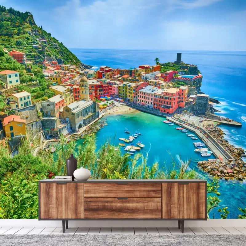 Fototapete Vernazza bunte küstenstadt, Italien