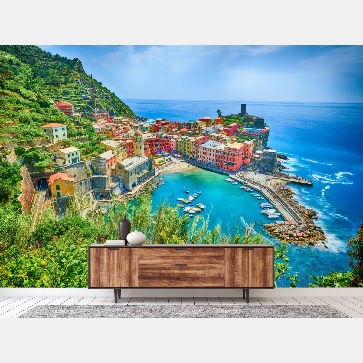 Fototapete Vernazza bunte küstenstadt, Italien – Pixers®