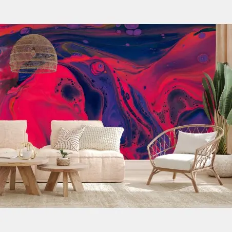 Fototapete leuchtende pinke abstrakte flüssige kunst – Pixers®