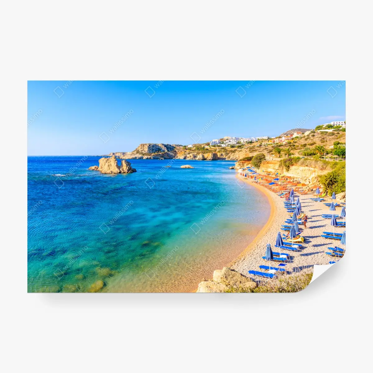 Fototapete strand Ammopi, Karpathos türkisfarbene bucht – Pixers®