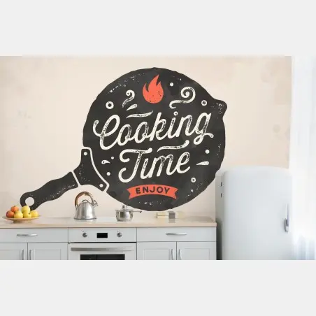 Fototapete cooking time retro küchendekor – Pixers®