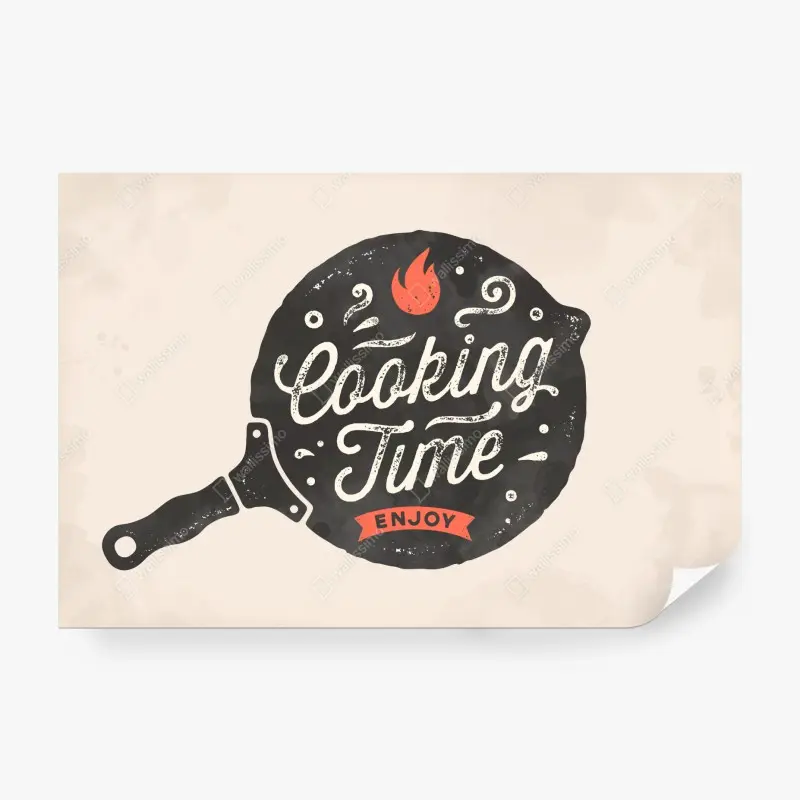Fototapete cooking time retro küchendekor