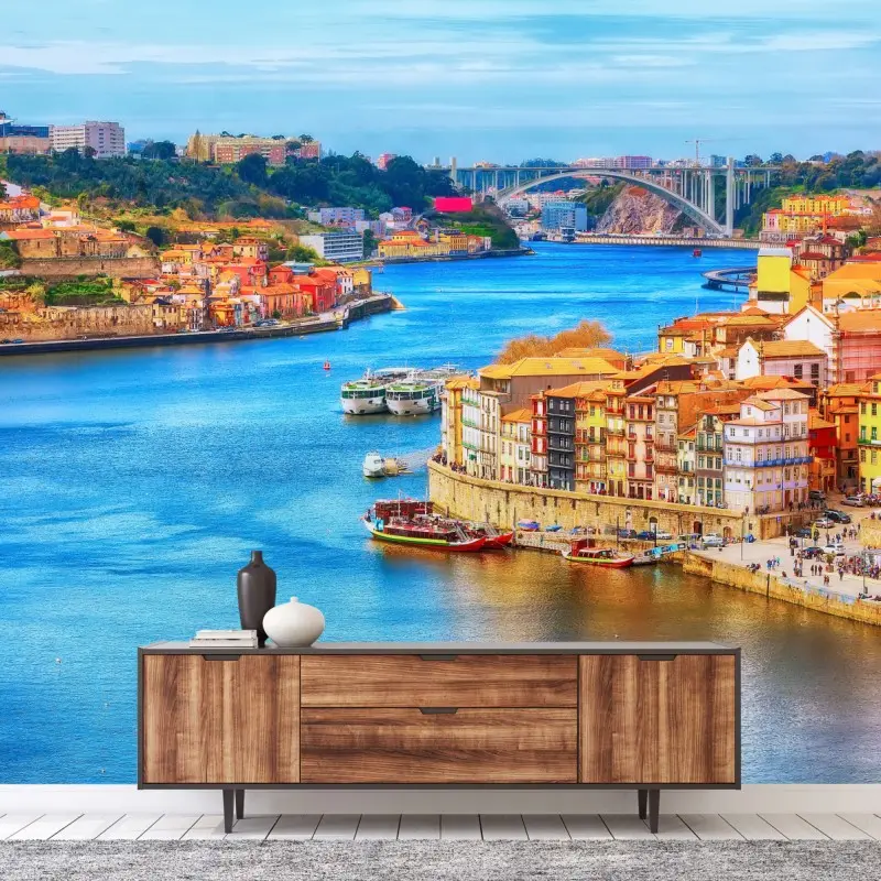 Fototapete Porto uferpanorama