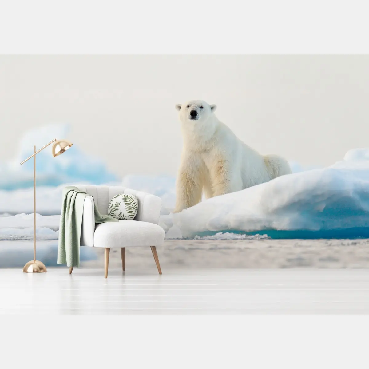 Fototapete eisbär auf eis in der Arktis, Svalbard – Pixers®