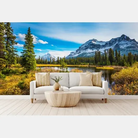 Fototapete Rocky Mountains uferreflexion – Pixers®