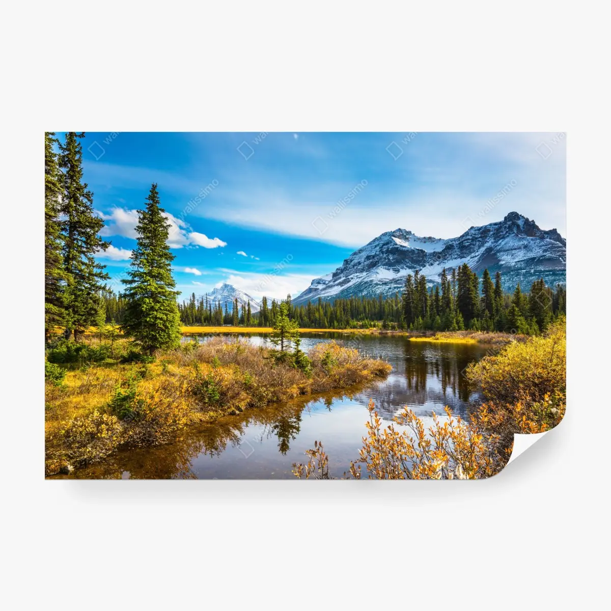 Fototapete Rocky Mountains uferreflexion – Pixers®