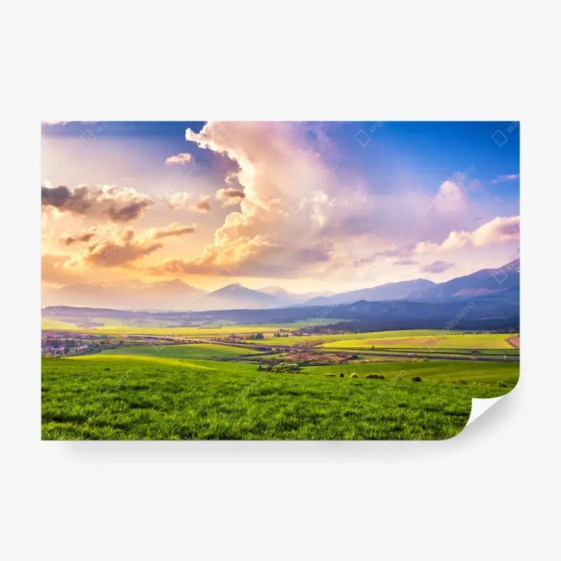 Fototapete frühlingshafte panoramalandschaft der Tatra, Slowakei