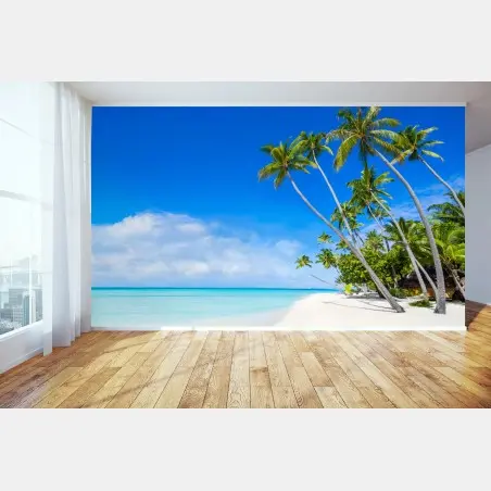 Fototapete tropischer palmenstrand – Pixers®