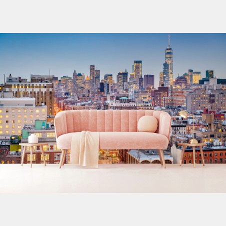 Fototapete New York skyline bei dämmerung – Pixers®