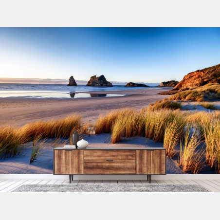 Fototapete Wharariki Beach friedliche küstenlandschaft im morgenlicht – Pixers®