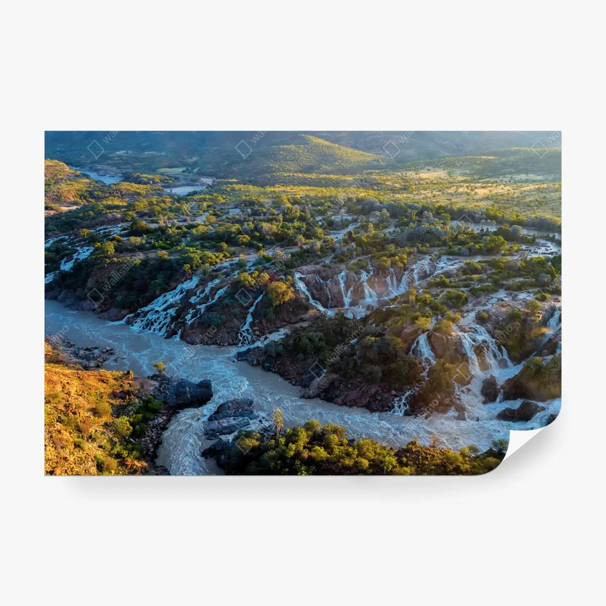 Fototapete sonnenaufgang bei Epupa Falls am Kunene – Pixers®