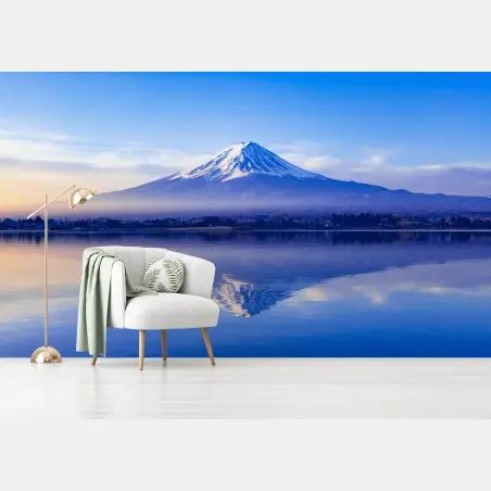 Fototapete Mount Fuji morgendliche reflexion über ruhigem see – Pixers®