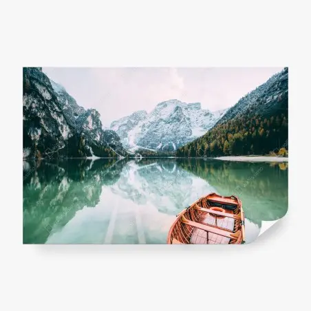 Fototapete ruhige spiegelungen am Pragser Wildsee – Pixers®